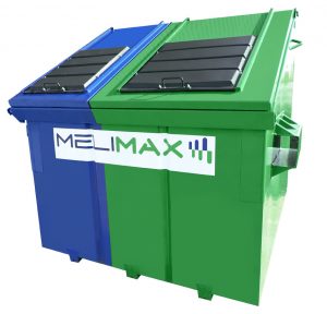 Mélimax 8 yards container for waste and recycling
